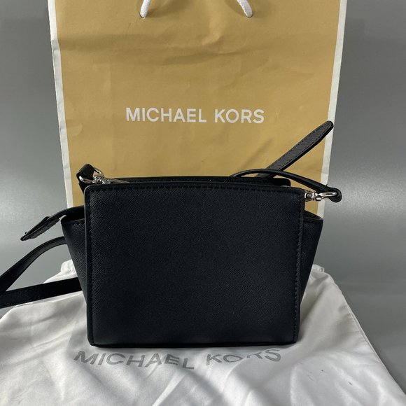 Michael Kors Selma Micro Studded Saffiano Leather Mini Messenger Bag - Picture 5 of 16
